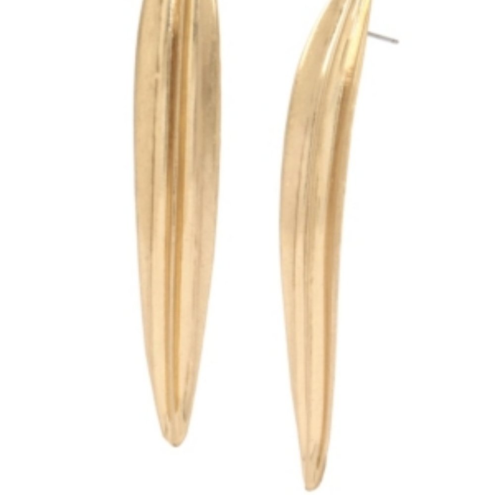 Robert Lee Morris Soho Sculptural Leaf Stick Earrings